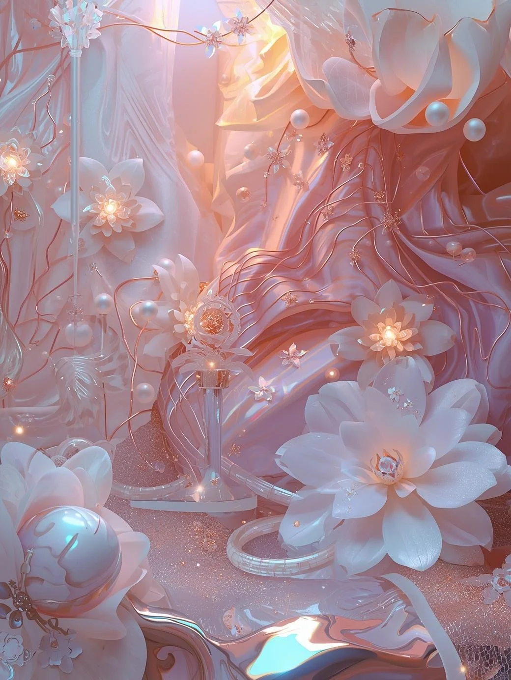 Create a conceptual, artistic, realistic poster-style visual inspired by the theme ‘The Return of Cyber-Feminine Aesthetics 3.jpeg