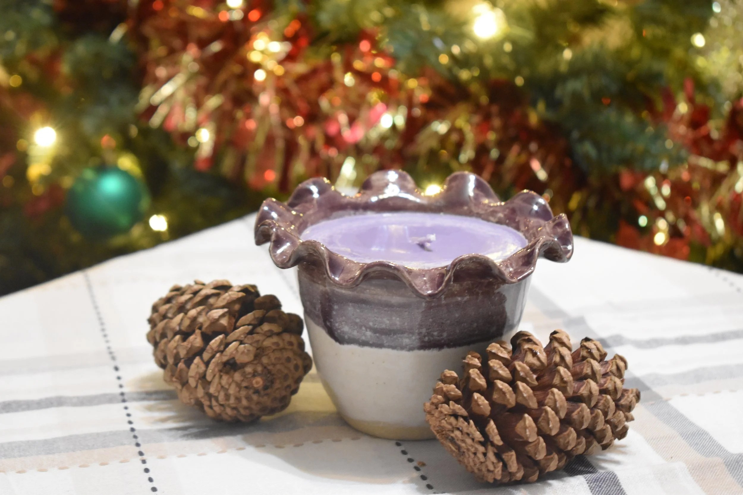 Frosted Lavender Candle