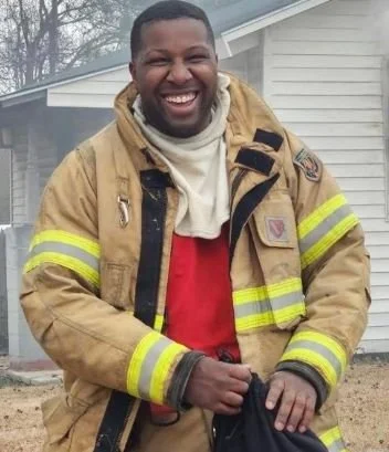 Bobby Knight at a controlled burn firefighter training.