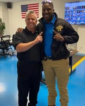 Bobby Knight with Mike Lewis at interdiction training.