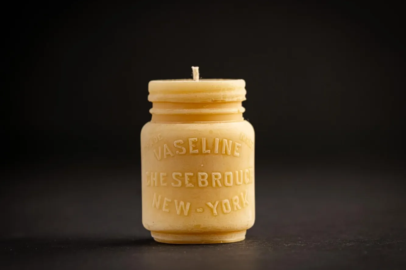 Vaseline Jar Beeswax Candle - Medium