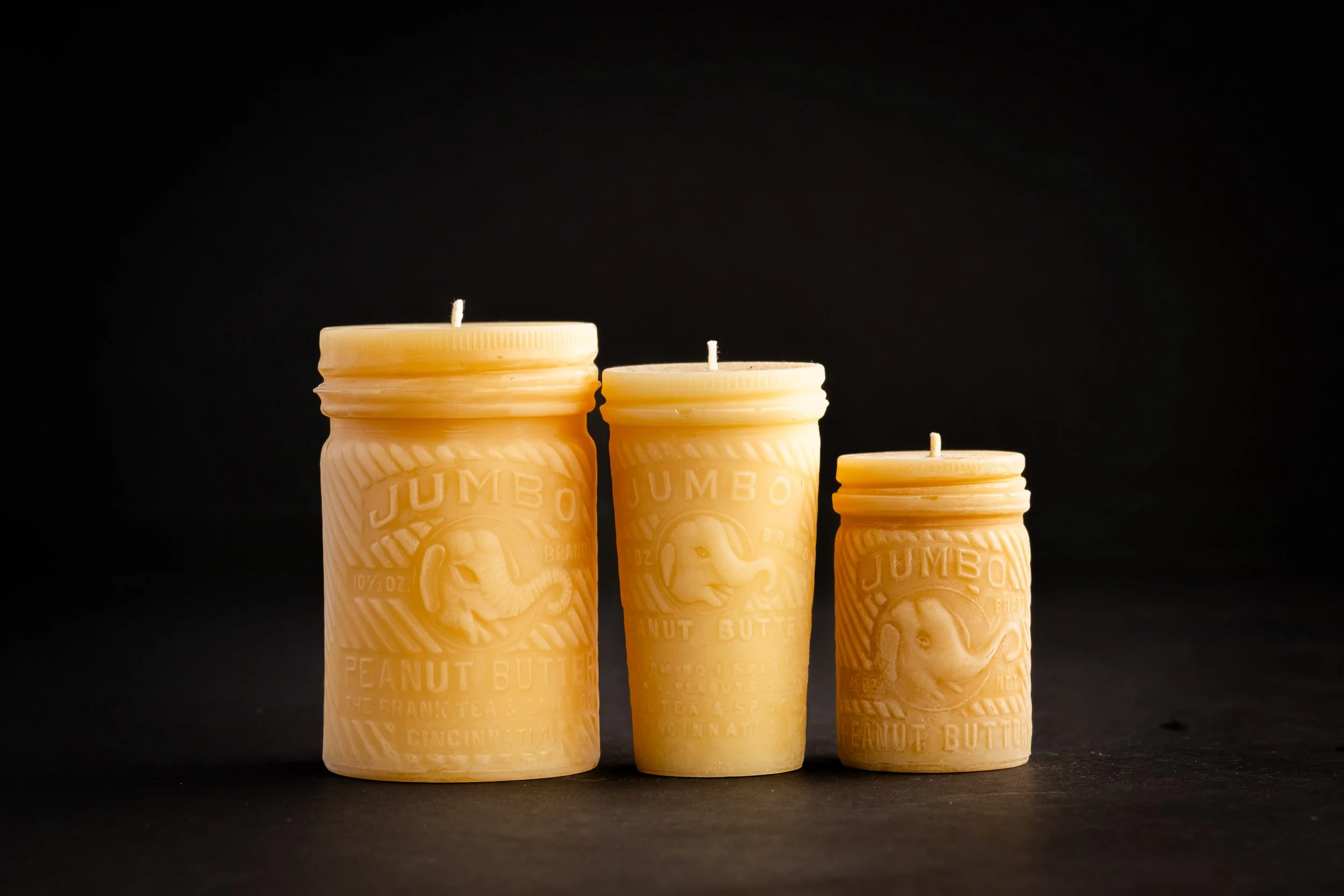 Jumbo Peanut Butter Beeswax Candle Collection - Trio