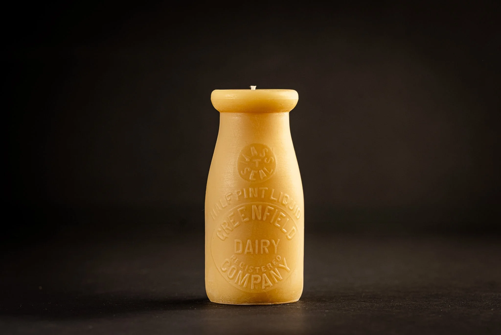 Greenfield Dairy Beeswax Candle - Md/  1/2 Pint
