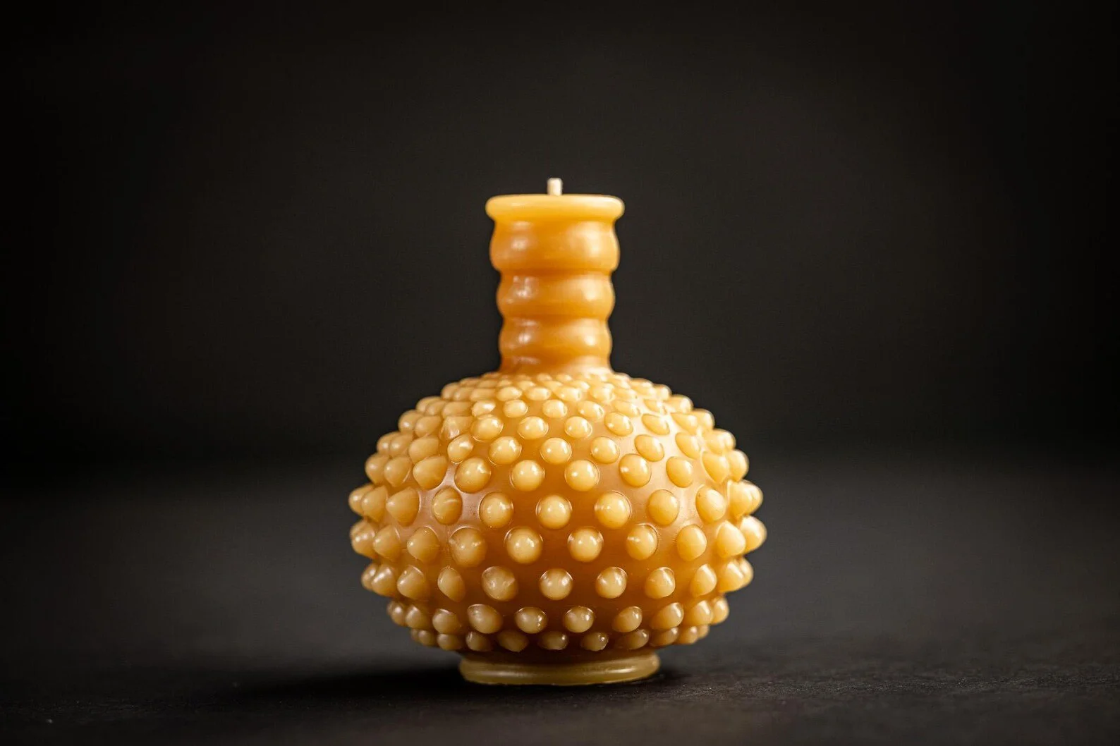 Hobnail Perfume Bottle Beeswax Candle