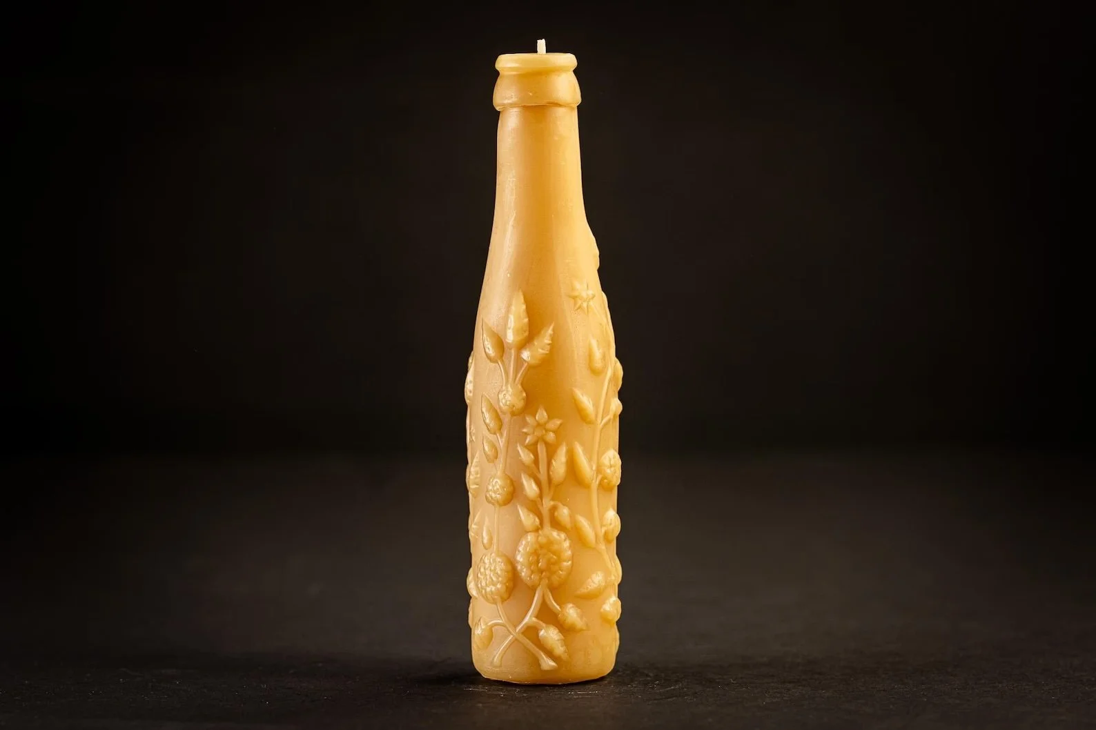 Lime Juice Bottle Beeswax Candle - Small