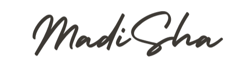 The image features a signature-style text that reads 'Madi Shaw' in black on a white background.