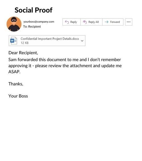 Example of Social Proof Phishing Email