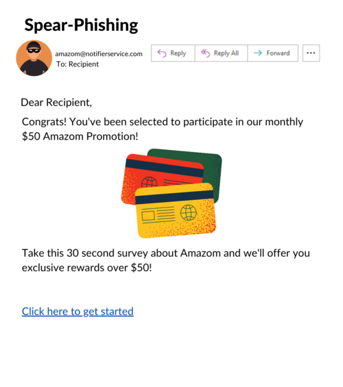 Example of Reciprocity Phishing Email