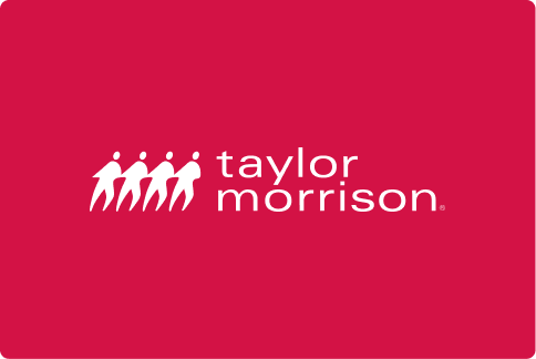 Taylor Morrison logo on a red background.