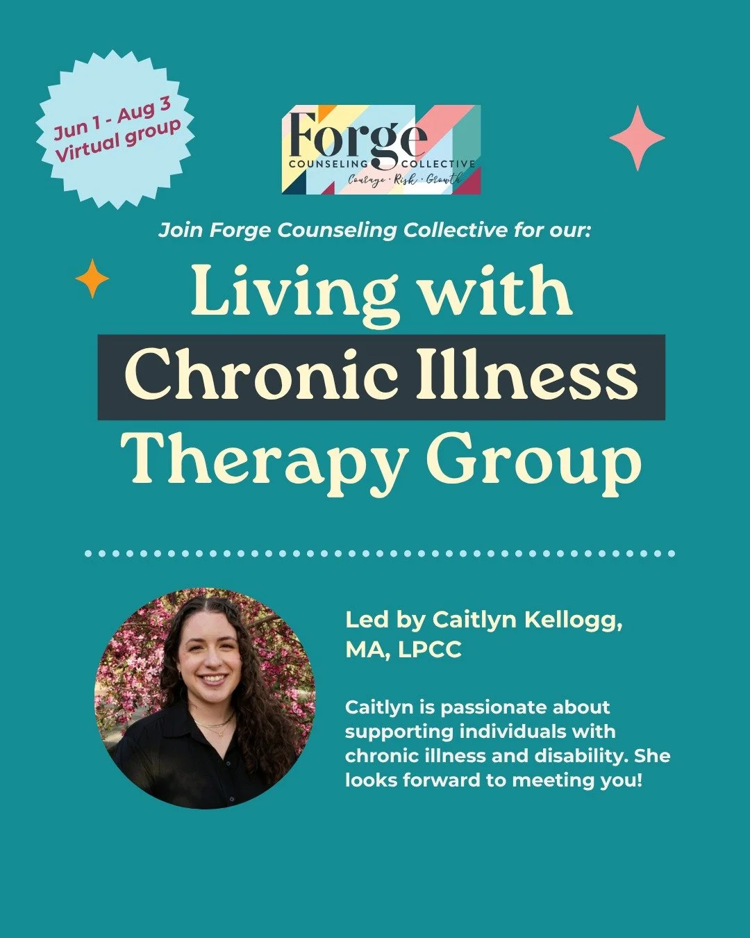 You do not have to navigate chronic illness alone. 

Forge Counseling Collective is honored to offer our **Living with Chronic Illness Therapy Group** &mdash; a supportive virtual space for individuals seeking connection, coping tools, and community 