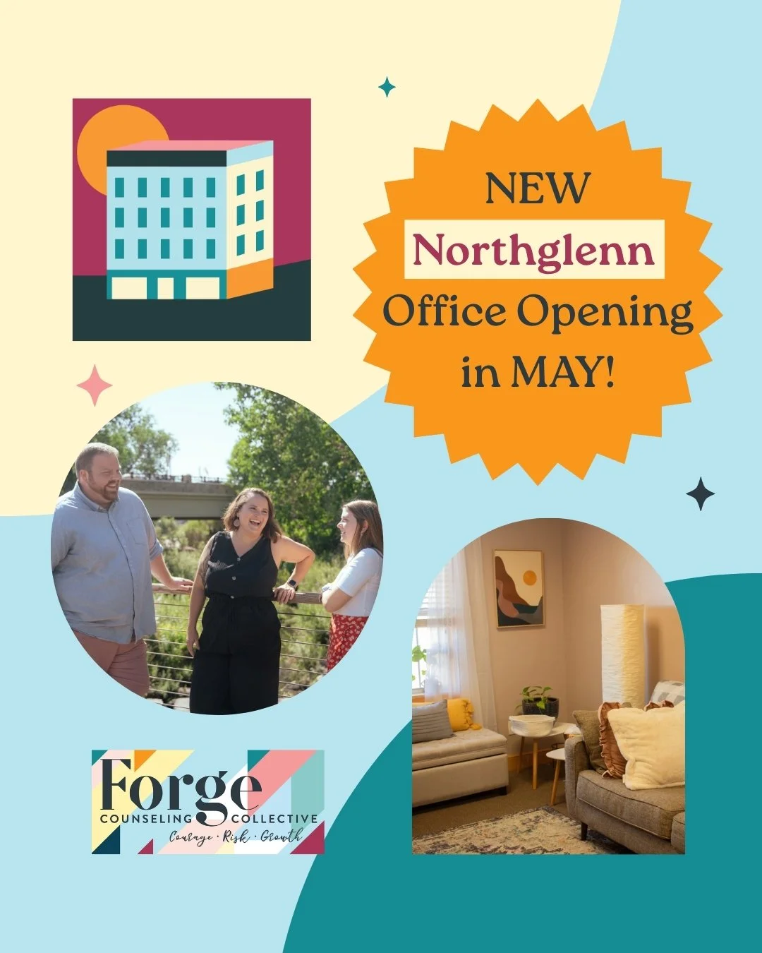 Doors open May 4 🚪✨

We&rsquo;re officially moving into our Northglenn office and counting down the days!

This space has been a vision for a while and seeing it come to life has been so fun.

We&rsquo;re also located in Commerce City, Downtown Colo