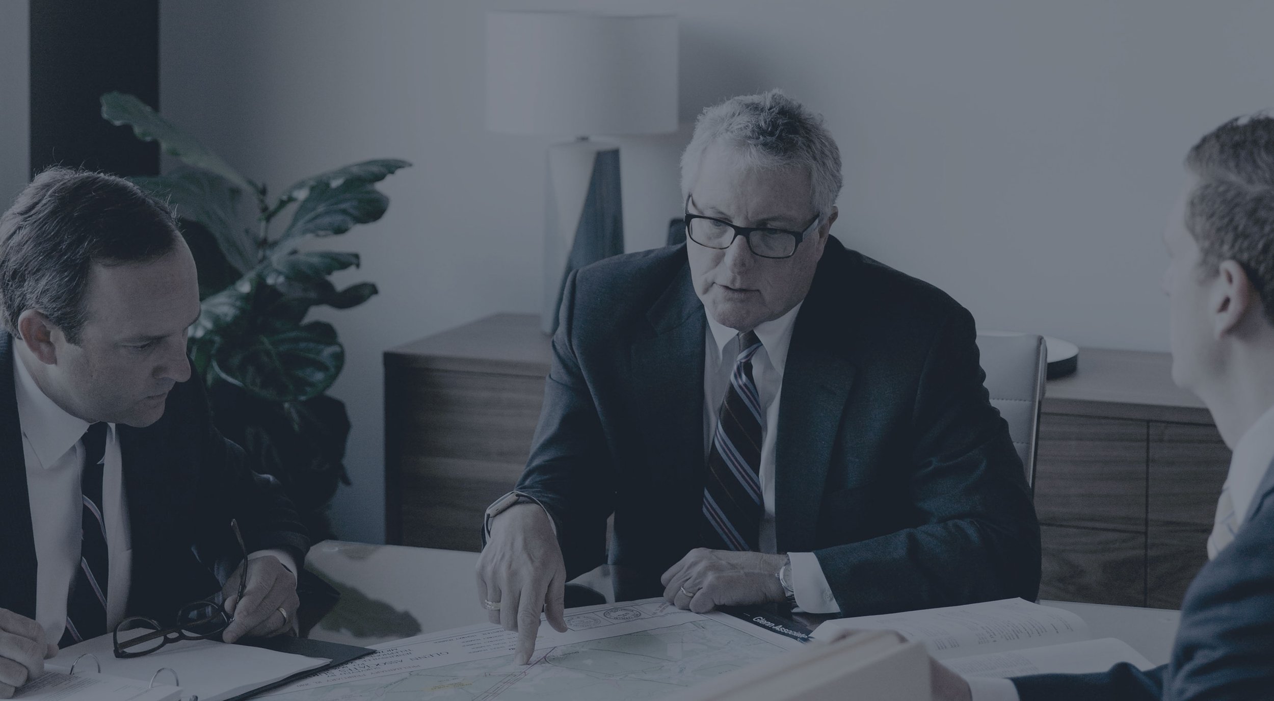 Rick and Jeff going over law documents