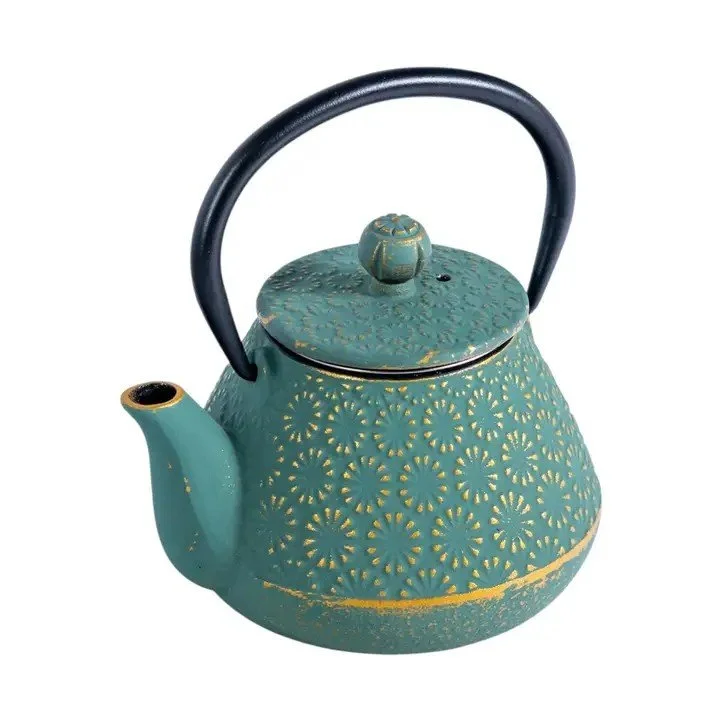 Small Batch Curation -  Chrysanthemum Breen Cast Iron 10oz Tea Pot