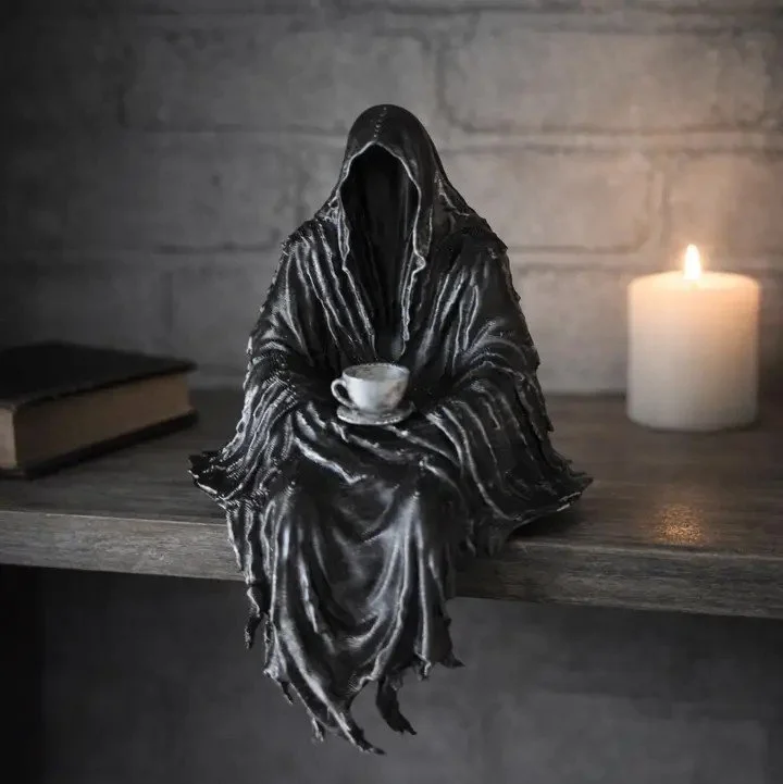 TCH Ghost Reaper Shelf Sitter with Teacup