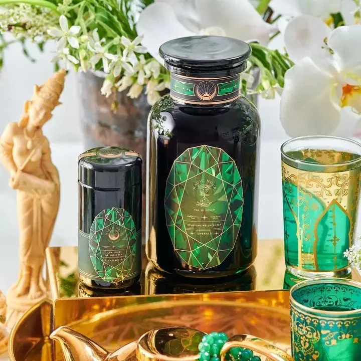 Emerald Gemstone - Cherry Blossom Pinapple Cream Green Tea by Magic Hour - Traveler (10-15 cups)