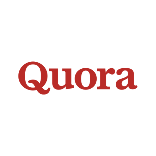 Quora logo in red text on a white background.