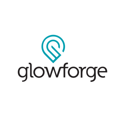 Glowforge logo with a stylized light bulb design and the company name underneath.