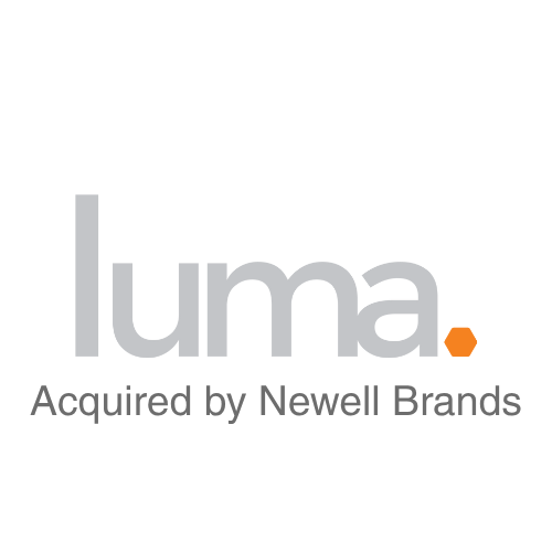 Luma logo with the text 'Acquired by Newell Brands' below it.