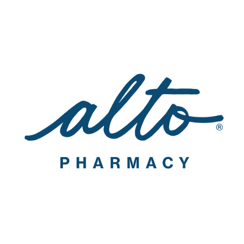 Alto Pharmacy logo with the words 'alto' in cursive font and 'PHARMACY' in uppercase below it.