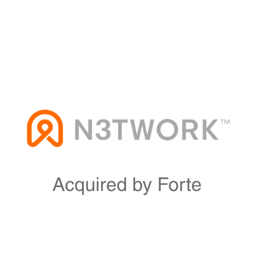 N3TWORK logo with the text "Acquired by Forte" underneath.