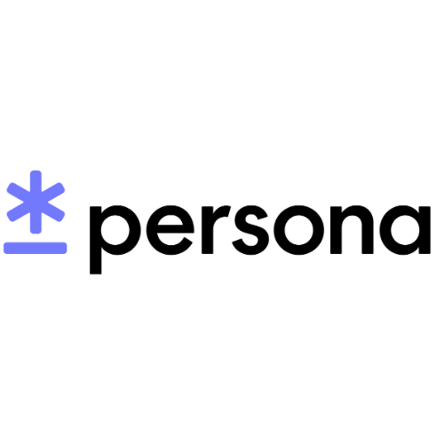 The image features the logo for Persona, consisting of a blue asterisk-like symbol with a line underneath, followed by the word 'persona' in bold black lowercase letters.