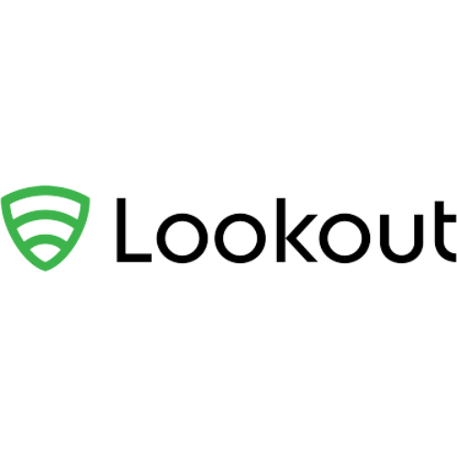 Lookout logo with a green shield symbol and black text on a white background.