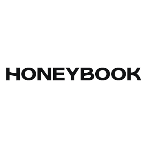 Black text reading 'HONEYBOOK' on a white background.