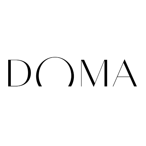 The word 'DOMA' written in black, stylized text on a white background.