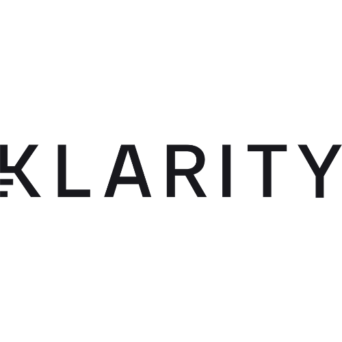 The word Klarity with a stylized K.