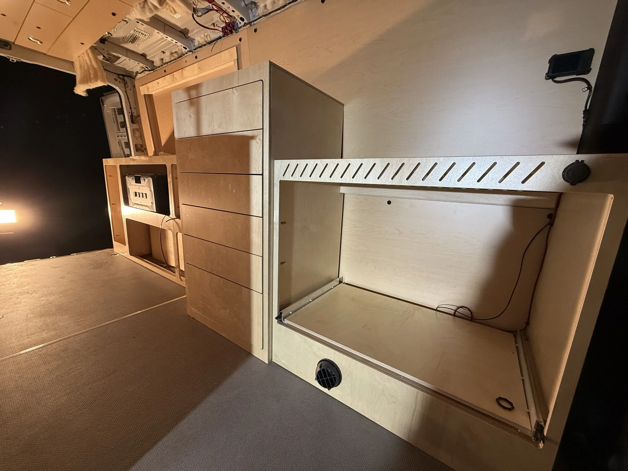 Custom Campervan Interior Cabinets