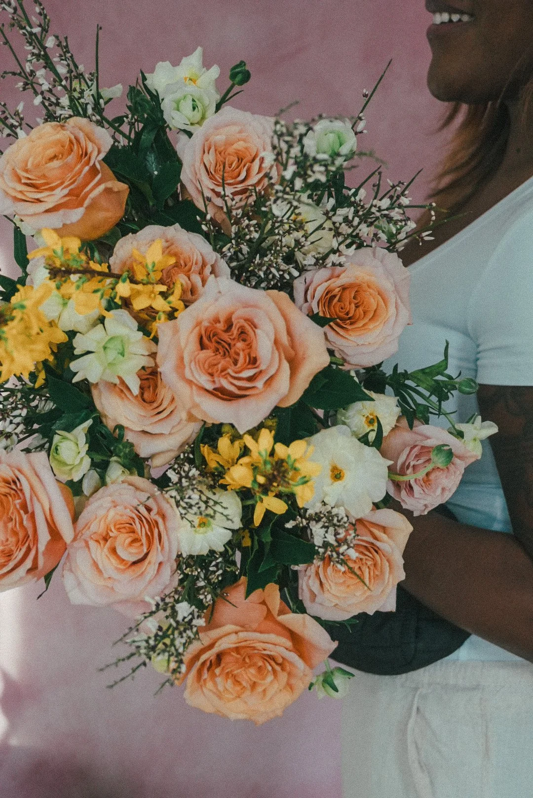 SOFTENING THE CLASSIC ROSE BOUQUET!