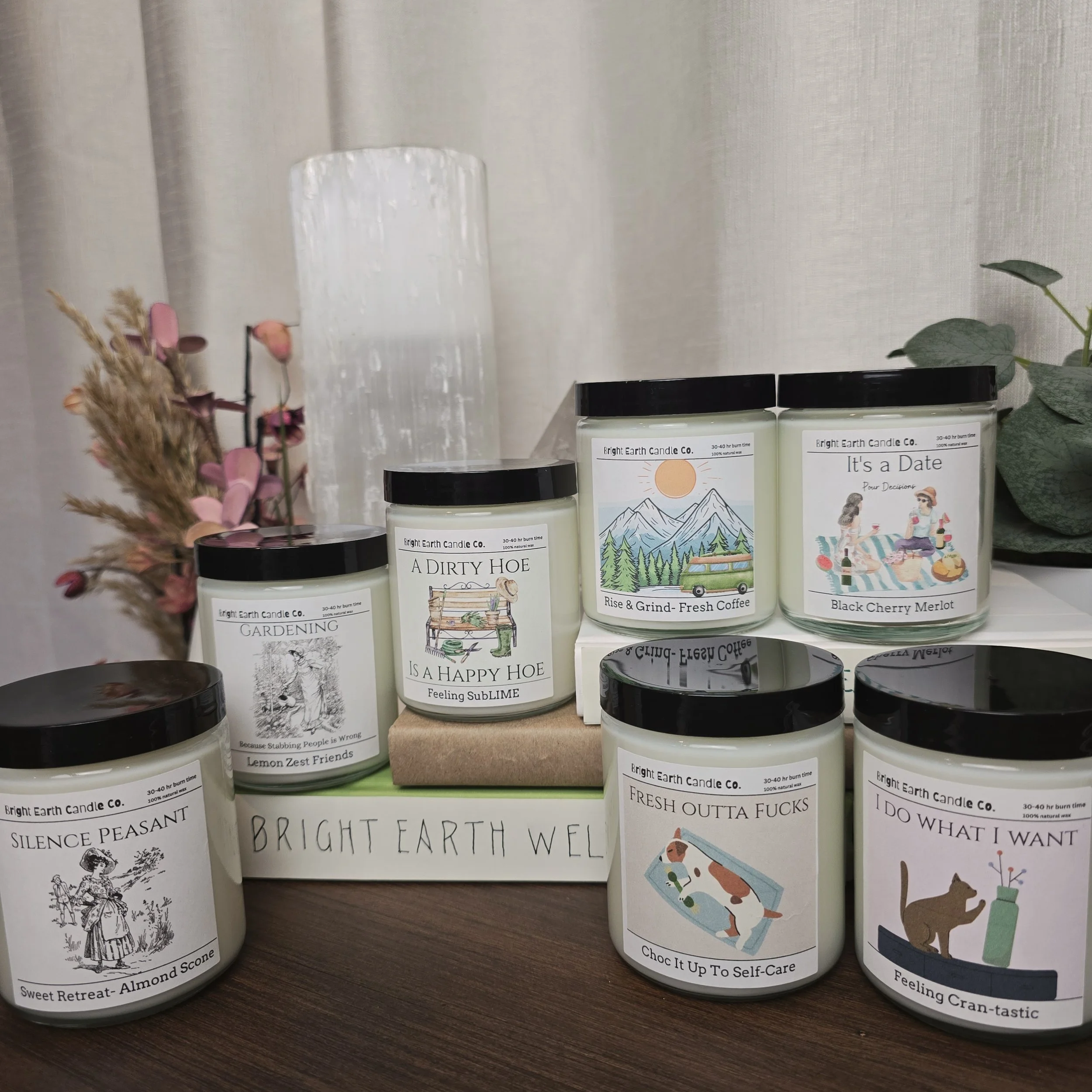 Cozy Witty Clean coconut soy candles by Bright Earth Wellness Co