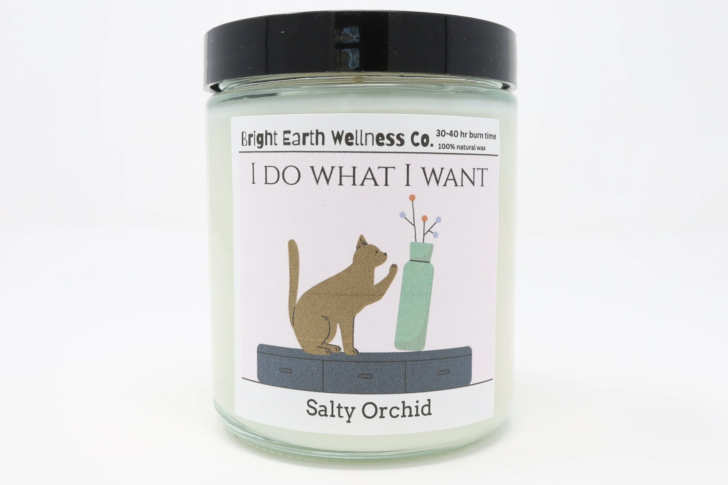 Salty Orchid - I Do What I Want | Non-Toxic Soy Candle for Energy & Focus🌷✨