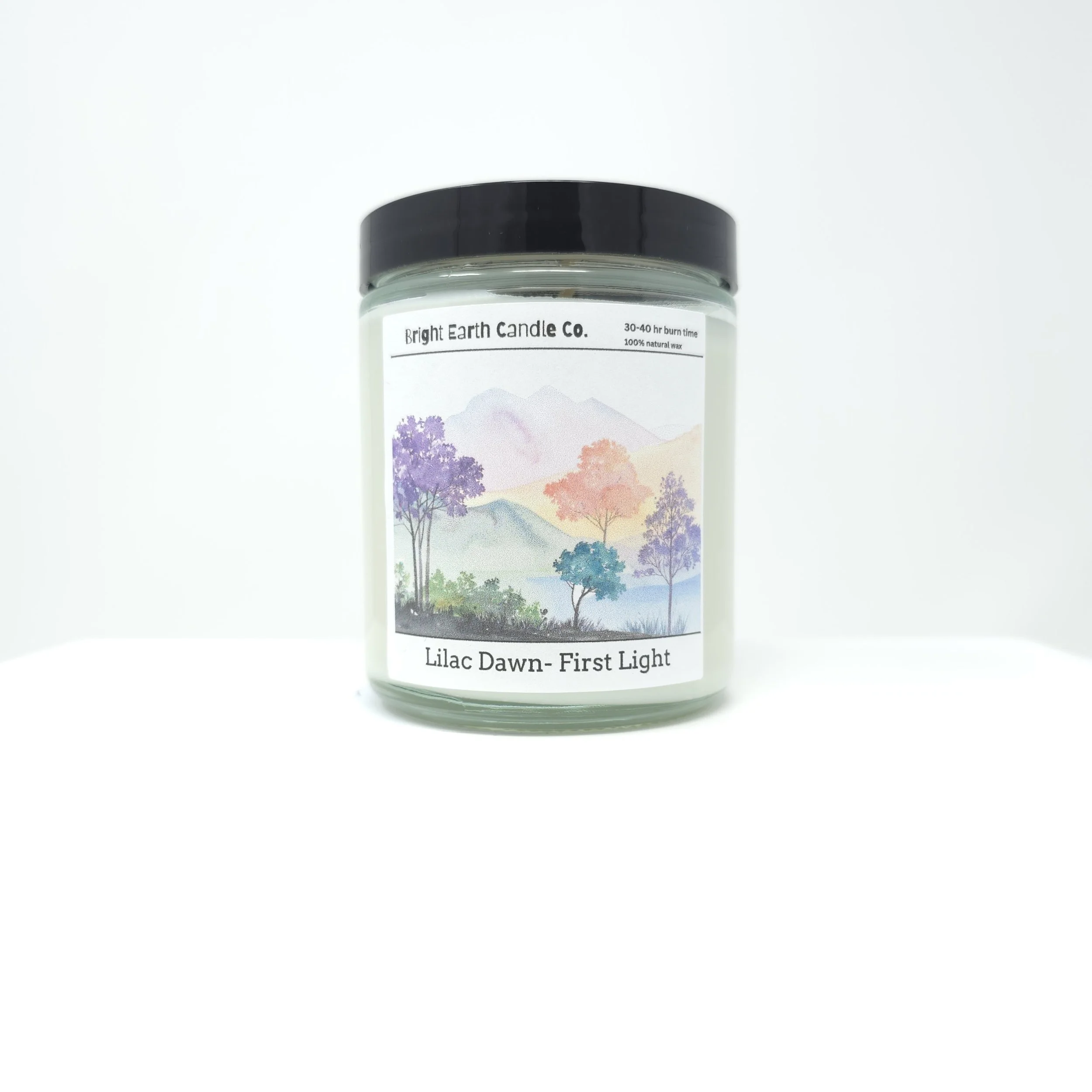 Lilac Candle made of coconut soy wax Bright Earth Wellness Co.