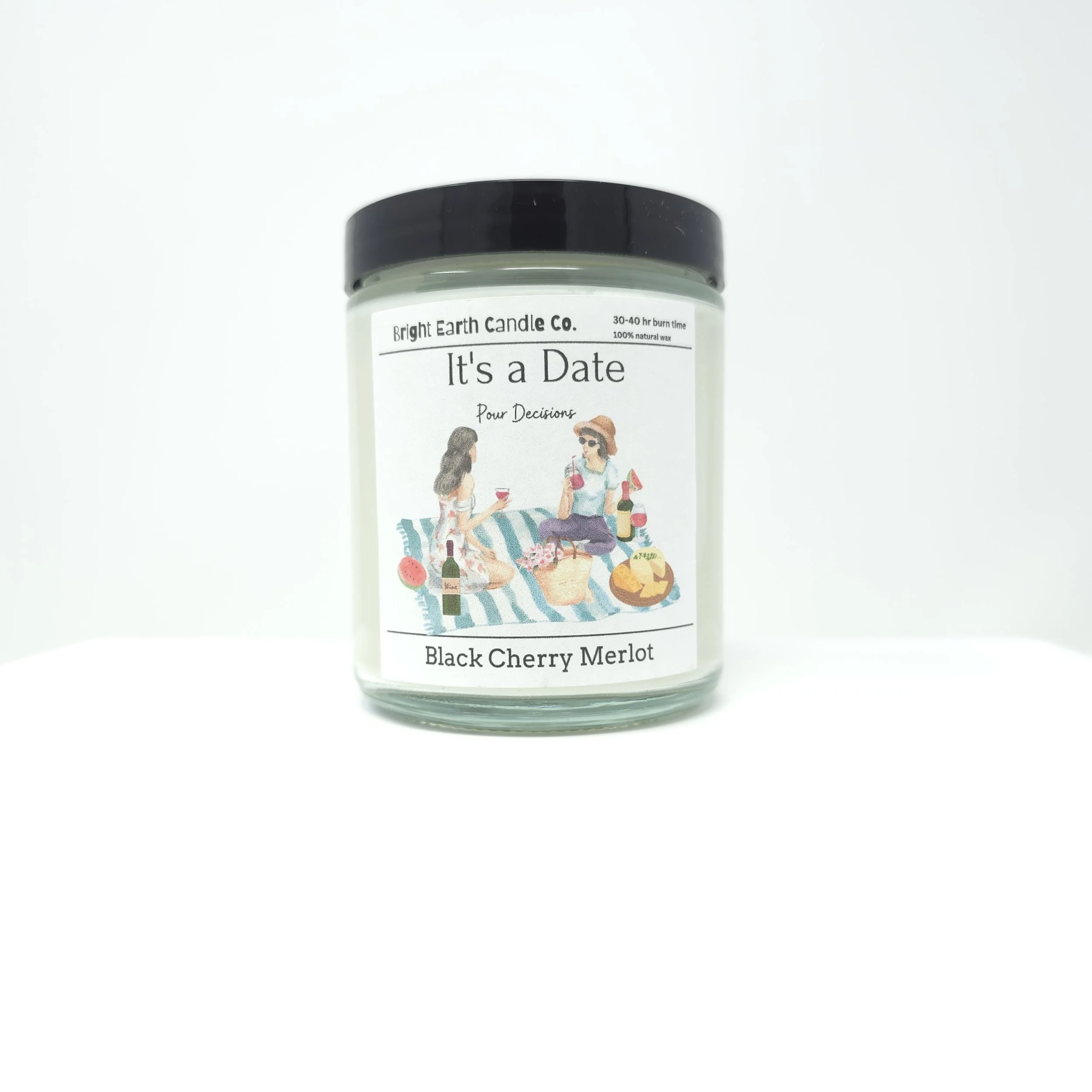 Black Cherry Merlot Soy Candle for relaxation