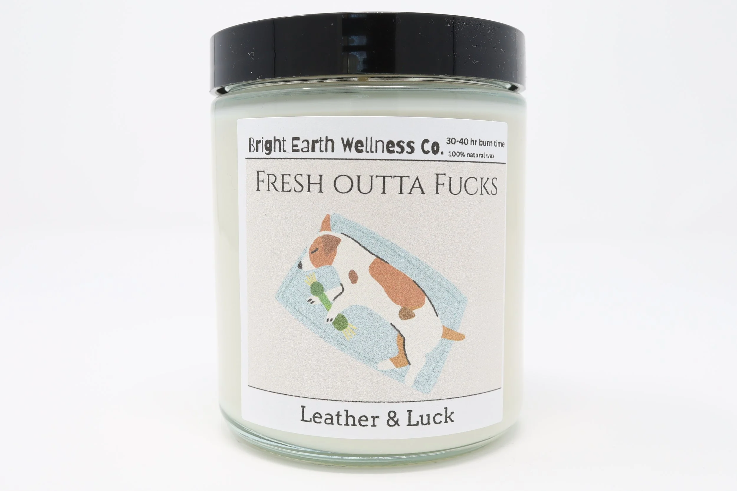 Leather & Luck | Non-Toxic Soy Candle for Grounding🖤