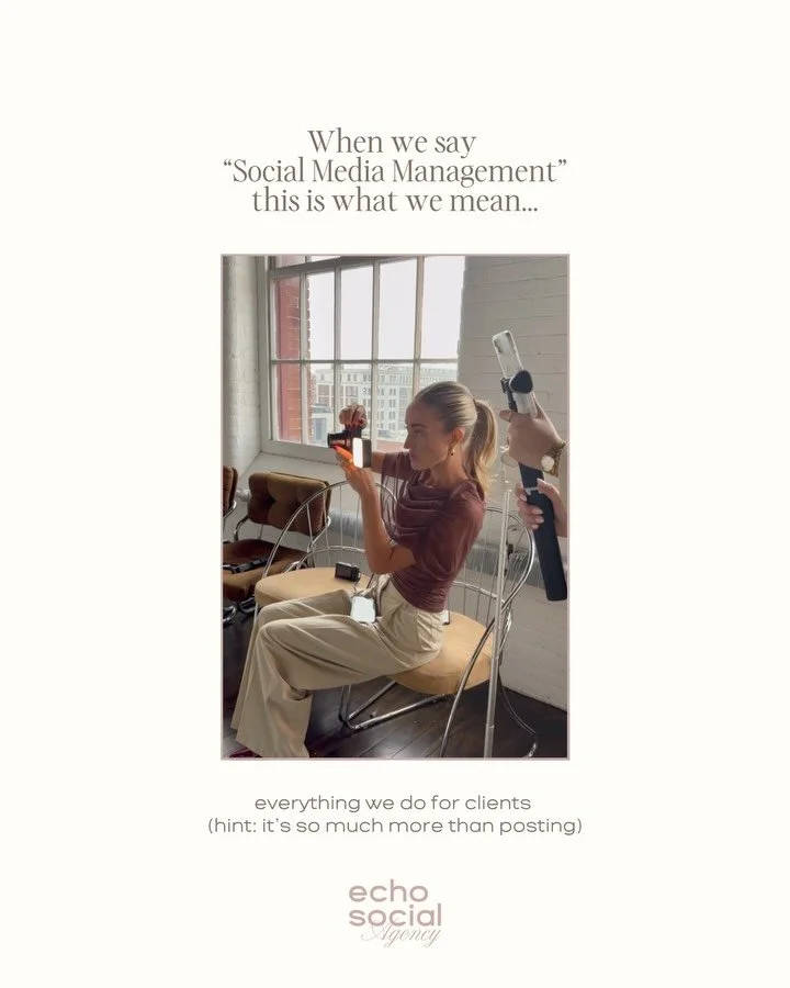 Social media management is SO much more than posting. 📈👩&zwj;💻🤳 Which is why we don&rsquo;t take on every single client that reaches out to us about working together. 

We&rsquo;re not just posting content, we&rsquo;re building communities. 🤍 

