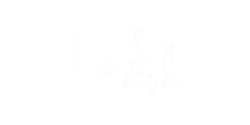 Logo reading "LUSH beauty bar" with a black background