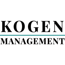 Kogen Management logo with black text and teal underline