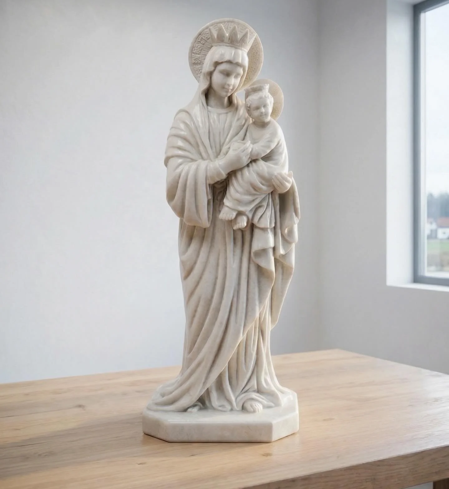 From a single block of natural white marble to this.

In a large room, 30 inches may feel insignificant, but it is where details can speak the loudest. At this scale, marble becomes especially challenging. It is dense, heavy, and does not easily allo