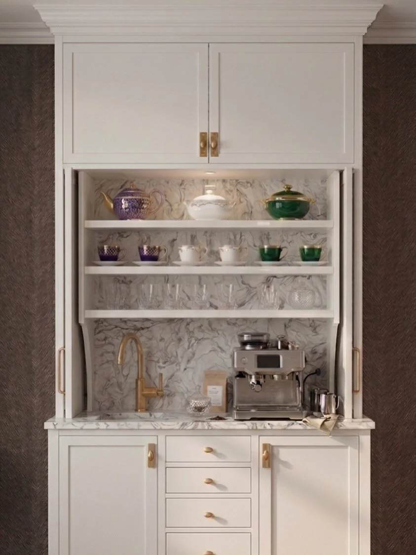 Intimate spaces, uncompromising design. 🍵☕️

When asked if a fully appointed wet bar can exist within a limited footprint, our answer is usually yes, but it requires masterful intention.

From the subtle texture of the wallpaper to the crashing, nat