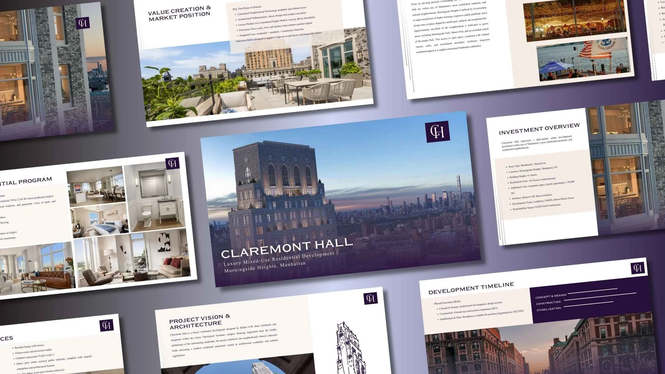 Development Investor Pitch Deck - Claremont Hall