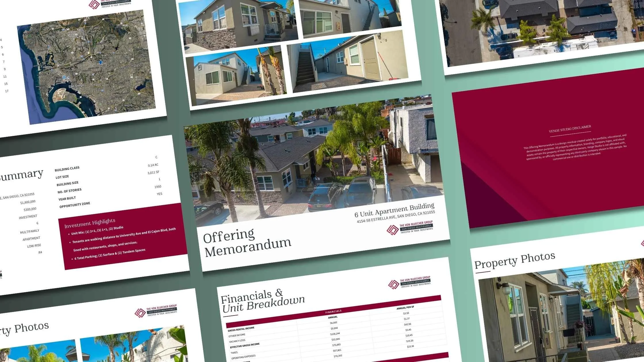 6 Unit Apartment Building in Central San Diego Multifamily OM