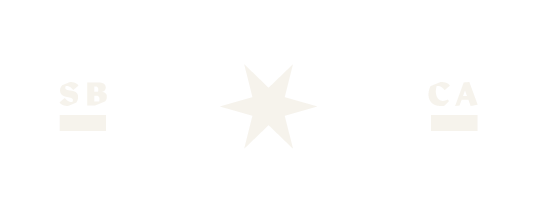 A logo with the words 'SB CA' flanking a star in the center