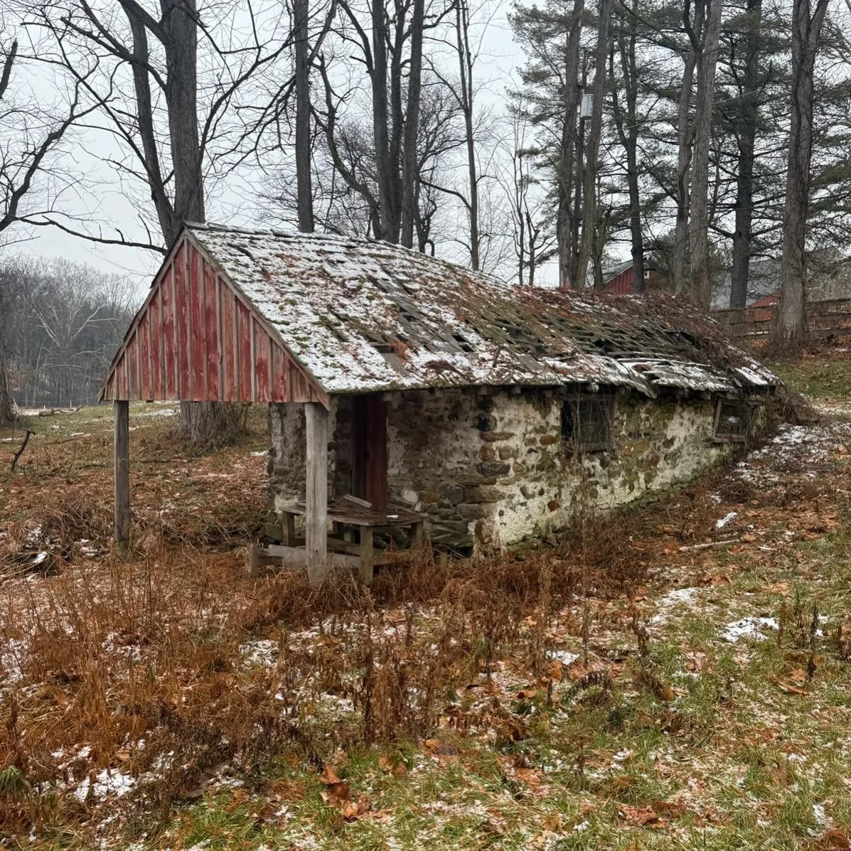 Getting ready to start the springhouse project. Bringing this back to the 1700s . #westchesterpa #historicpreservation