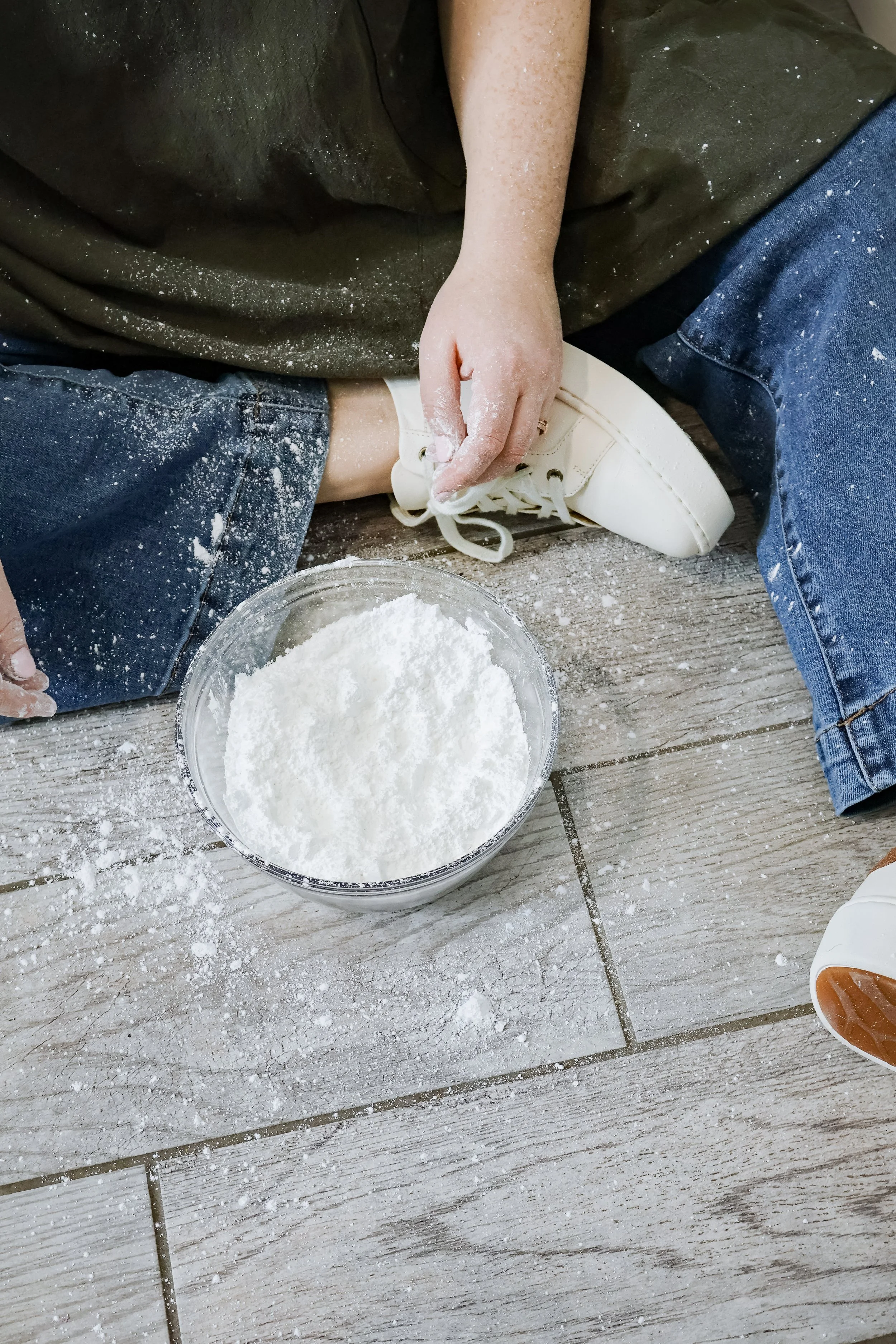 Brand shoot close up of gluten free flour used for gf and dairy free baking
