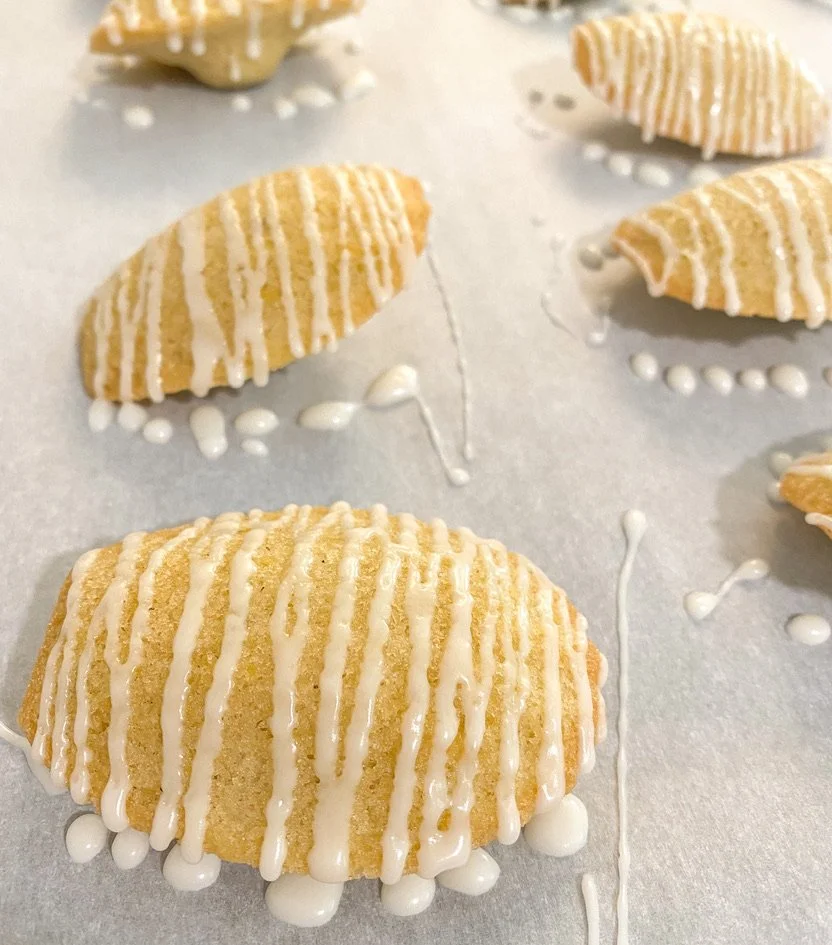 Gluten-free madeleines baked fresh in small batches