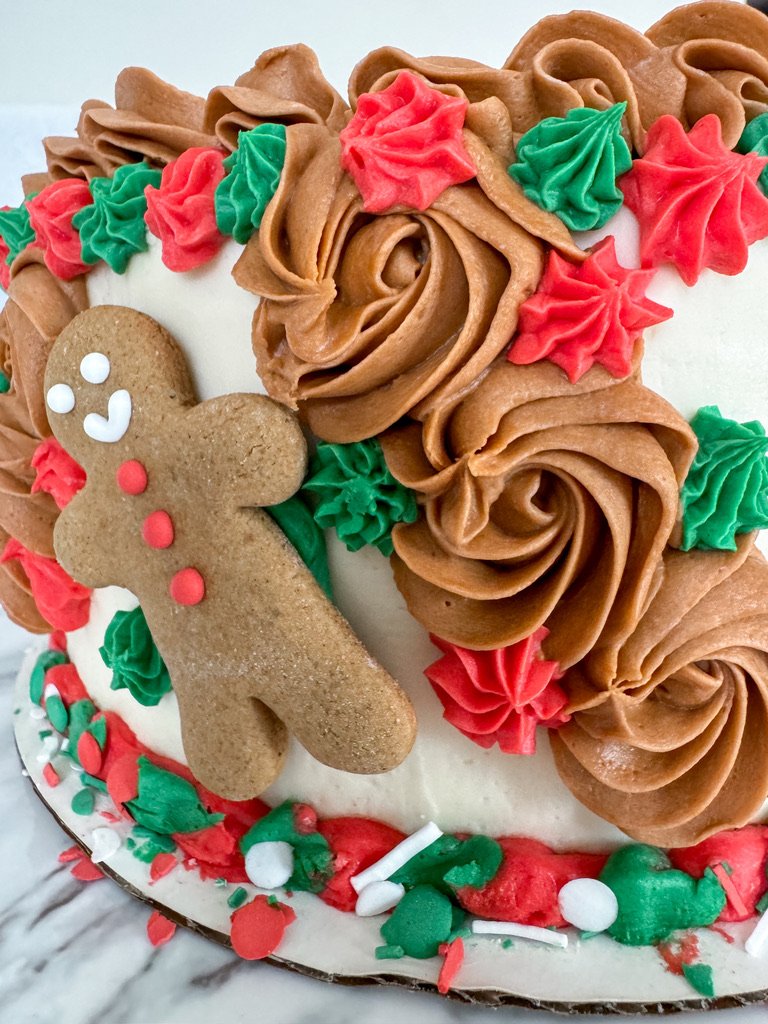 Gluten-free custom Gingerbread cake with buttercream icing