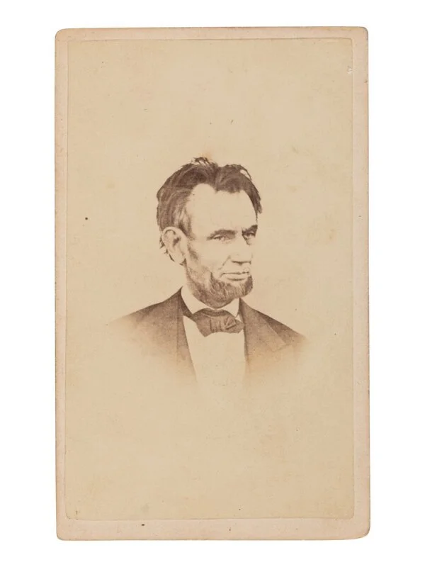 WARREN, Henry F., photographer. CDV of the last known photograph of Lincoln, ca 6 March 1865.