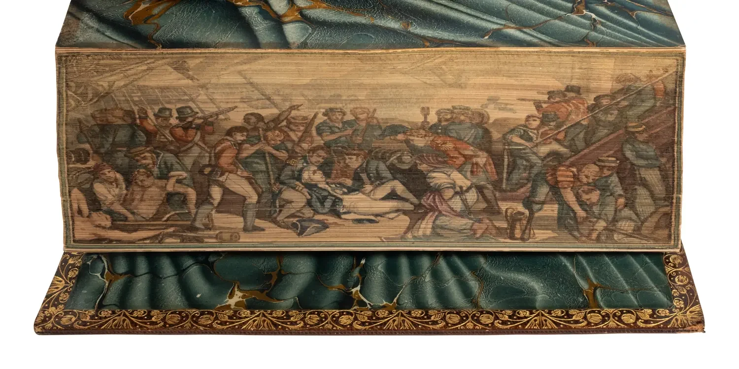 [Fore-Edge Painting]. Green, John Richard. A Short History of the English People. London and New York: Macmillan and Co, 1894.